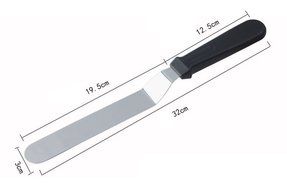 OUMOSI Stainless Steel Offset Icing Spatula Angled Flat Scraper With Plastic Handle 6 Inch (Random Color) N2