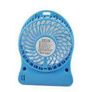 NewSilkRoad Mini Handy Portable USB Rechargeable Emergency Fan 4 blades 3 Speeds Led Light with 18650 Battery... N6