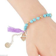 GIFT 1PC Unisex Hamsa Fatima Hand Evil Eye Beads Elastic Band Bracelet Jewellery N3