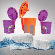 2 Reusable KCups, 1 Reusable Carafe KCup and 3 Replacement Charcoal Water Filters By Housewares Solutions for...