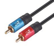 SHD 2 RCA Cable Stereo Audio 2RCA Male to 2RCA Male Premium Sound Quality OFC Conductor Dual Shielding Gold Plated... N10
