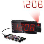PPLEE 1.8&quot; LED Dimmable Projection Clock Radio with FM,USB Charging,Dual Alarm,Battery Backup,Sleep Timer,Snooze N6