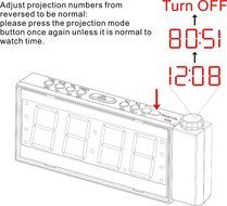 PPLEE 1.8&quot; LED Dimmable Projection Clock Radio with FM,USB Charging,Dual Alarm,Battery Backup,Sleep Timer,Snooze N7