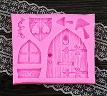 Generic Silicone Sugarcraft Fondant Fairy House Door Mould Mold Cake Decorating