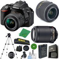 Nikon D5500 - International Version (No Warranty), 18-55mm f/3.5-5.6 DX VR, Nikon 55-200mm f4-5.6G VR, Tripod,...