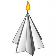 Star candle mold - Height: 80 mm
