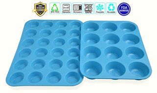 Muffin Pans - Cupcake Pan - Muffin Tin - Cupcake Tin - Silicone Mold Baking Pans - Large Muffin Top Pan 12 cups... N2