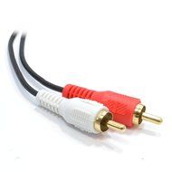 kenable 6.35mm 1/4 inch Mono Jack Plug to Phono RCA Plugs SCREENED Audio Cable 2m (~6 feet) N3