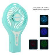 Security USB Mini Cooling Fan Hand Held Personal Fan and 2200MA Rechargable Lithium Battery Ventilador with Adjustable... N6