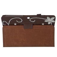 KAKA(TM) 3D Handmade Rhinestone Crystal PU Leather Stand Folding Protective Tablet Case Cover For Acer Iconia... N24