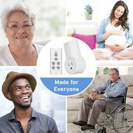 Etekcity Wireless Remote Control Electrical Outlet Switch for Household Appliances, White (Learning Code, 1Rx-... N14