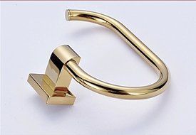 ROZIN Luxury Golden Polished Bathroom Towel Ring Towel Hang Towel Rail Solid Brass Wall Mounted by ROZINSANITARY