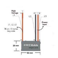 12V NEGATIVE ION GENERATOR High Density ionizer 9.5Kv Module Only