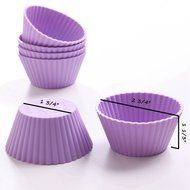 Jacobake Silicone Cupcake Liners Reusable Silicone Muffin Liners Silicone Muffin Cups for Baking(12 Pack Red)...