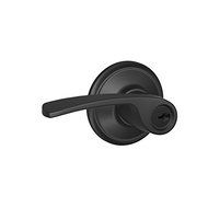 Schlage F51A MER 622 Merano Keyed Entry Lever, Matte Black by Schlage Lock Company