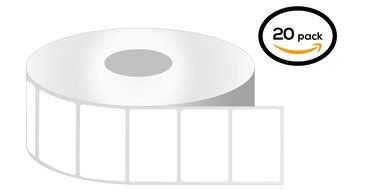 1 Inch Core - 1 x 1 Zebra Compatible Direct Thermal Quick Remove REMOVABLE Labels 20 Rolls for Zebra Desktop Printer...