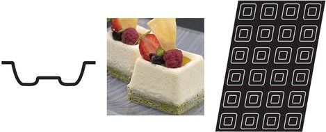 Flexipan 336343 Mini Square Savarin Nonstick Sheet Mold N2