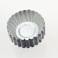 Iable 10PCS Egg Tart Aluminum Cupcake Cake Cookie Mold Lined Mould Tin Baking Tool