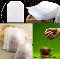 Ecoolbuy Tea Filters Disposable String Drawstring Empty Heat Seal Filter Paper Tea Bag (100pcs) N2