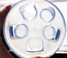Clear-silicone Ring mold. 5pc-Size 7, 7.5, 8, 8, 9.5.(1-03)