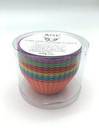 AGCware Silicone Baking Cups / Cupcake Liners &ndash; 12 Colourful Muffin Molds in Storage Container