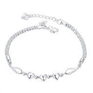 Fashion Jewelry Women Lots Style Silver Plated Charm Bangle Cuff Bracelet Gifts N5