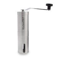 KitchenPRO Portable Premium Stainless Steel Manual Conical Burr Portable Coffee Grinder, Aeropress Compatible