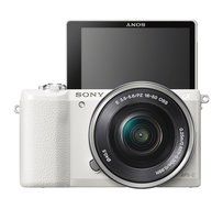 Sony a5100 16-50mm Mirrorless Digital Camera with 3-Inch Flip Up LCD (White) N18