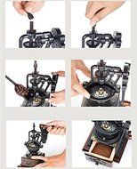 Dewel Household Small Gear Grinding Machine / Vintage Large Wheel Grinder for Coffee, Bean &amp; Spice, etc. / Ideal...