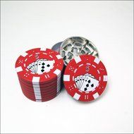 1pcs Pocket Portable Grinder, Metal Alloy 3 Layers Mini Poker Chip Style Grinder, Poker Chip Herb Tobacco Grinder... N2
