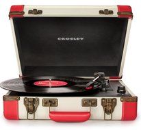 Crosley CR6019A-BR Executive Portable USB Turntable with Software for Ripping &amp; Editing Audio, Brown &amp; Black N4