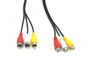 2Pack 3 Rca Male to 3 Rca Female Audio Video Extension Cable 3RCA Male to Female Audio Composite Extension Video... N2