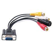 HDE VGA Adapter to TV S-Video RCA Out Cable for Computer PC Video to Television N3