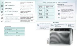 Impecca IWA25-QS30 24,000/23,600 BTU/H Electronic Control Hybrid Window &amp; Through-the-Wall Air Conditioner N10
