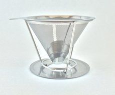 Pour Over Coffee Filter with Coffee: Reusable Pour Over Coffee Maker Stainless Steel Coffee Filter and Brewer...