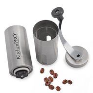 KitchenPRO Portable Premium Stainless Steel Manual Conical Burr Portable Coffee Grinder, Aeropress Compatible N3