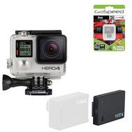 GoPro Hero4 Hero 4 12MP Full HD 4K 15fps 1080p 60fps Built-In Wi-Fi Waterproof Wearable Camera Silver Adventure... N37