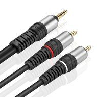 TNP Gold Plated 3.5mm to RCA Audio Cable (15 Feet) Bi-Directional Male to Male Converter AUX Auxiliary Headphone... N2