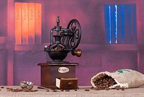 Dewel Household Small Gear Grinding Machine / Vintage Large Wheel Grinder for Coffee, Bean &amp; Spice, etc. / Ideal... N2