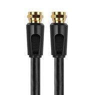 TNP Coaxial Cable (1.5 Feet) F Connectors F-Type Pin Plug Socket Male Twist-On Adapter Jack with Quad Shielded...