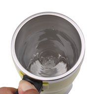 Andux Auto Stirring Electric Coffee Mug Stainless Steel Electric Coffee Cup (Black)