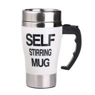 Andux Auto Stirring Electric Coffee Mug Stainless Steel Electric Coffee Cup (Black) N4