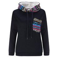 Women&#039;s Sweater,Laimeng Long Sleeve Plus Velvet Thickened Hooded Sweater Top Blouse (S, Black)