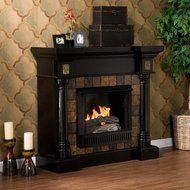 Cameron Faux Slate Fireplace, ELECTRIC, ESPRESSO N2