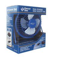 Comfort Zone 4" Dual Powered High Velocity Fan (Silver) N5