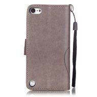iPod touch 6 Case,iPod touch 5 Case,PHEZEN Beauty Luxury Bling Rhinestone Diamond Embossed Flower Butterfly PU... N8