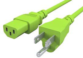 GearIt 18 AWG Universal Power Cord NEMA 5-15P to IEC320 C13 [UL Listed], Red (1 Foot/0.3 Meters) N6