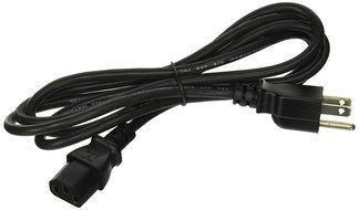 GearIt 18 AWG Universal Power Cord NEMA 5-15P to IEC320 C13 [UL Listed], Red (1 Foot/0.3 Meters) N7