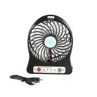 Portable Mini Table Fan with LED Light SiFree 3 Speeds Rechargeable Desktop Air Cooler (White) N13