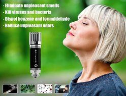 EXTRA-O Car Air Purifier Ionizer with Home 12V Adapter - Removes Cigarette Smoke, Bacteria, Odor Smell - Helps... N16